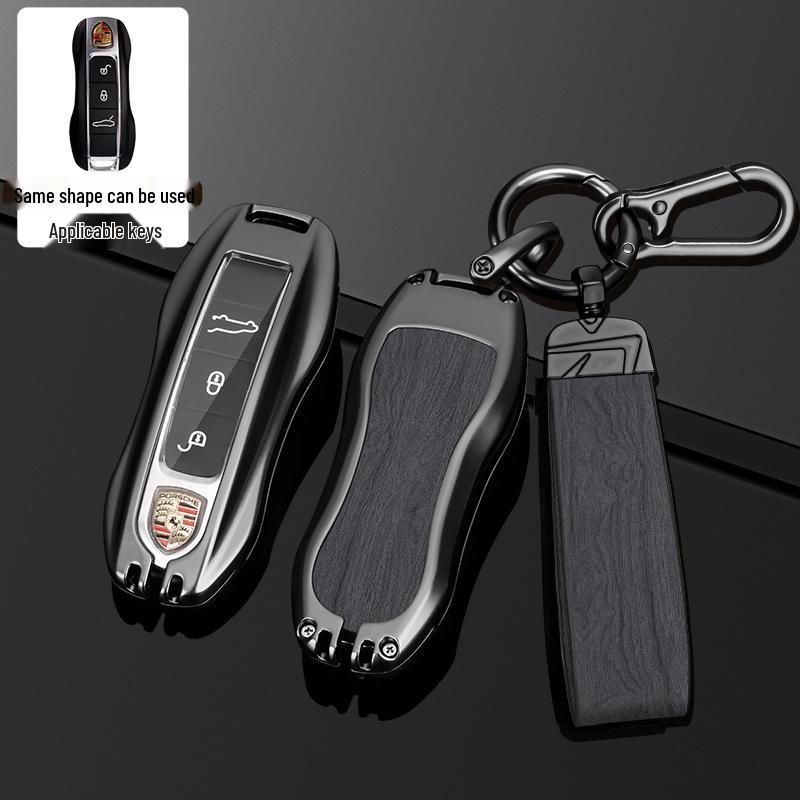 Porsche Macan, Cayenne, Panamera, 718/911 Full Wrap Key Shell Case & Chain