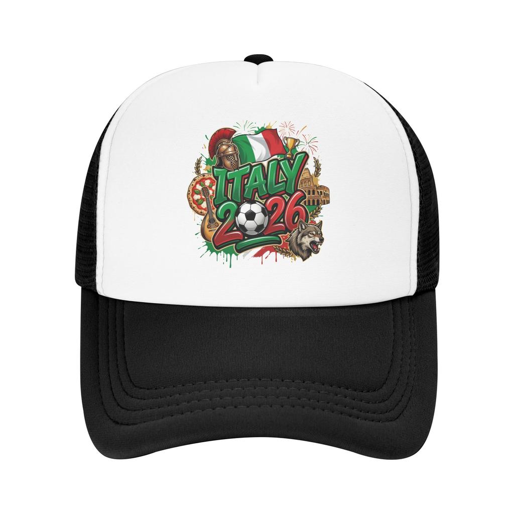 Italy Football Match Mesh Baseball Caps Unisex Women Outdoor Trucker Hat Hats Adjustable Summer Trucker Caps