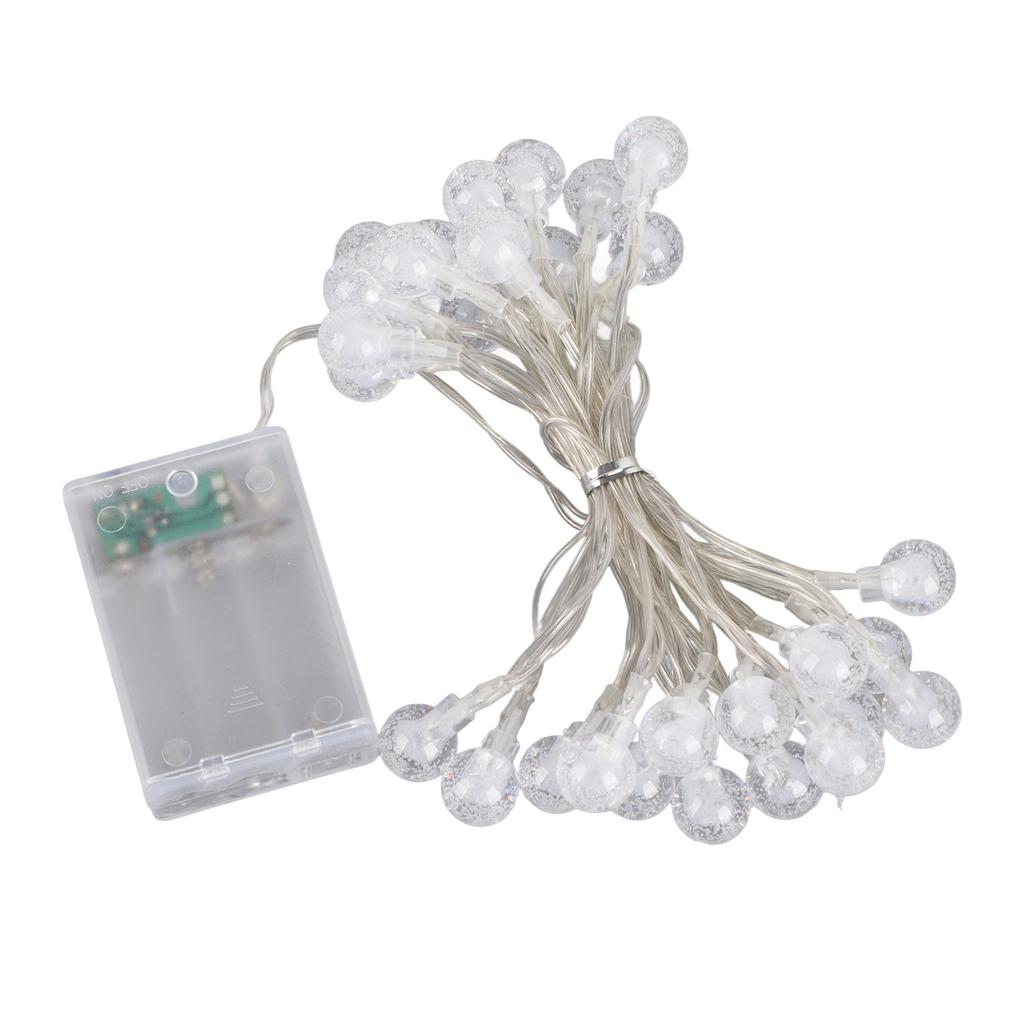 Globe String Lights Battery Powered Type Colored IP66 Waterproof LED Bulb String Lights for Christmas Holiday Decorations