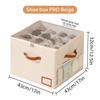 Foldable Waterproof Shoe Storage Box with Lid for Bedroom
