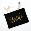 Team Bride Makeup Bag Bachelorette Party Cosmetic Bags Bridesmaid Toiletries Organizer Female Storage Make Up Case Wedding Gifts