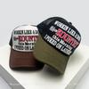 New Unisex Color Block 3D Printed Letter Baseball Hats Sunshade Hip Hop Breathable Personal Trucker Caps Mesh Versatile Fashion