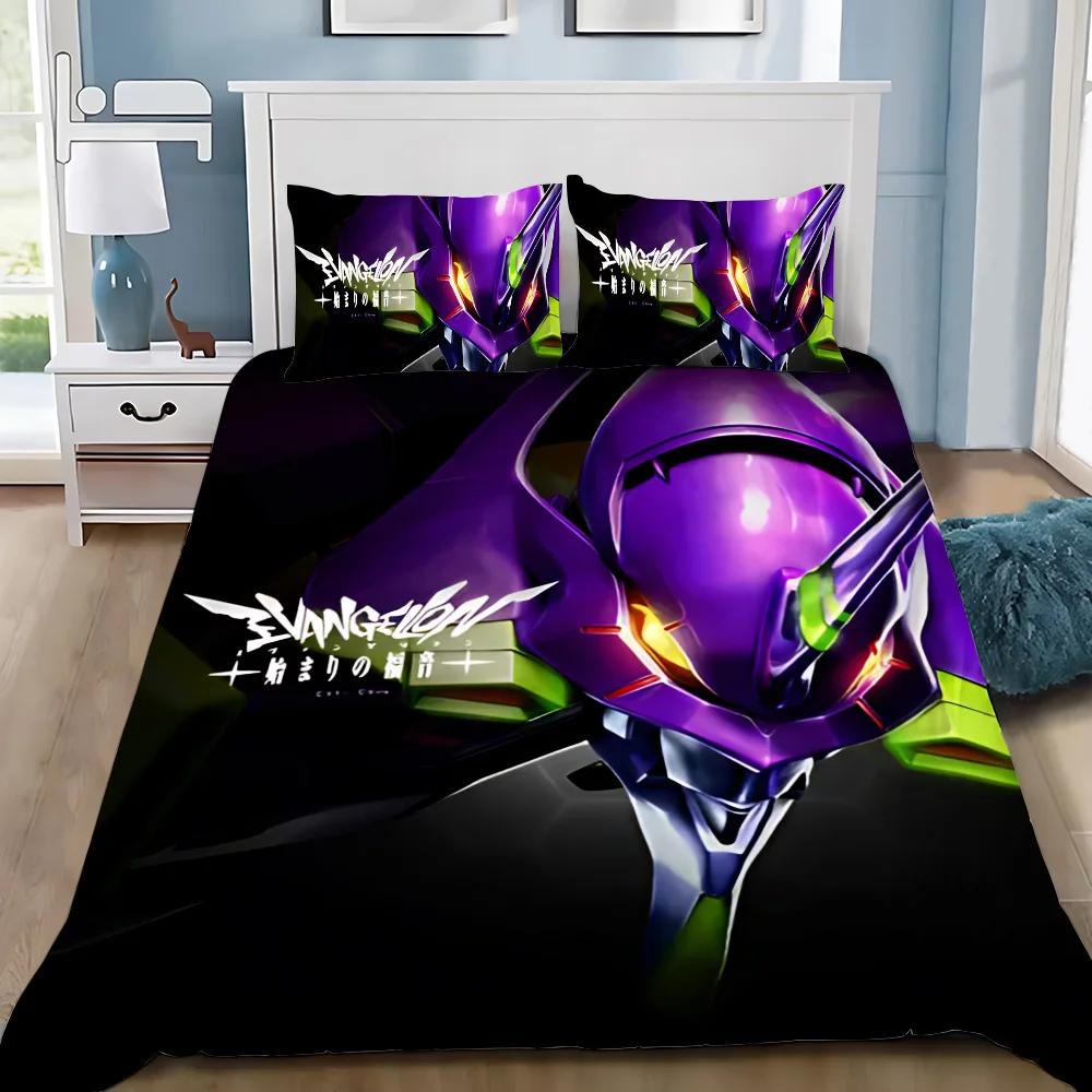 Anime E-evangelion V-eva A-genesis Duvet Cover Pillowcase Bedding Set Adult Boy Girl Bedroom Decoration Children Single Double