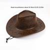 Knight Hat Summer Sun Hat PU Leather Sunscreen Cap Casual Western Cowboy Hat  Summer