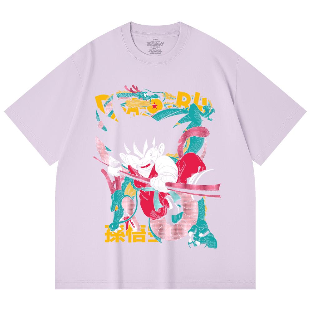 230 Gsm 100% Cotton Dragon Ball V35 Goku Print Unisex Heavy Cotton T Shirt