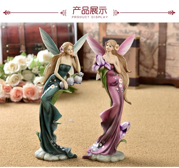 Luxury Home Decorations Beautiful Living Room Angel Ornaments Resin Doll Elegant Room Decorations Decorative Home Accessories