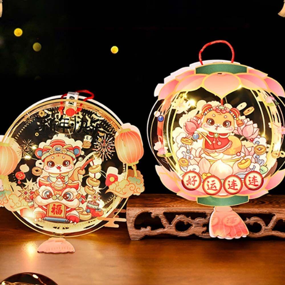 Transparent 2025 Snake Year Portable Lantern Traditional Spring Festival Supplies  Lantern Festival