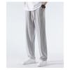 Men Elastic Waist Straight Leg Pants Casual Loose Drawstring Summer Trousers
