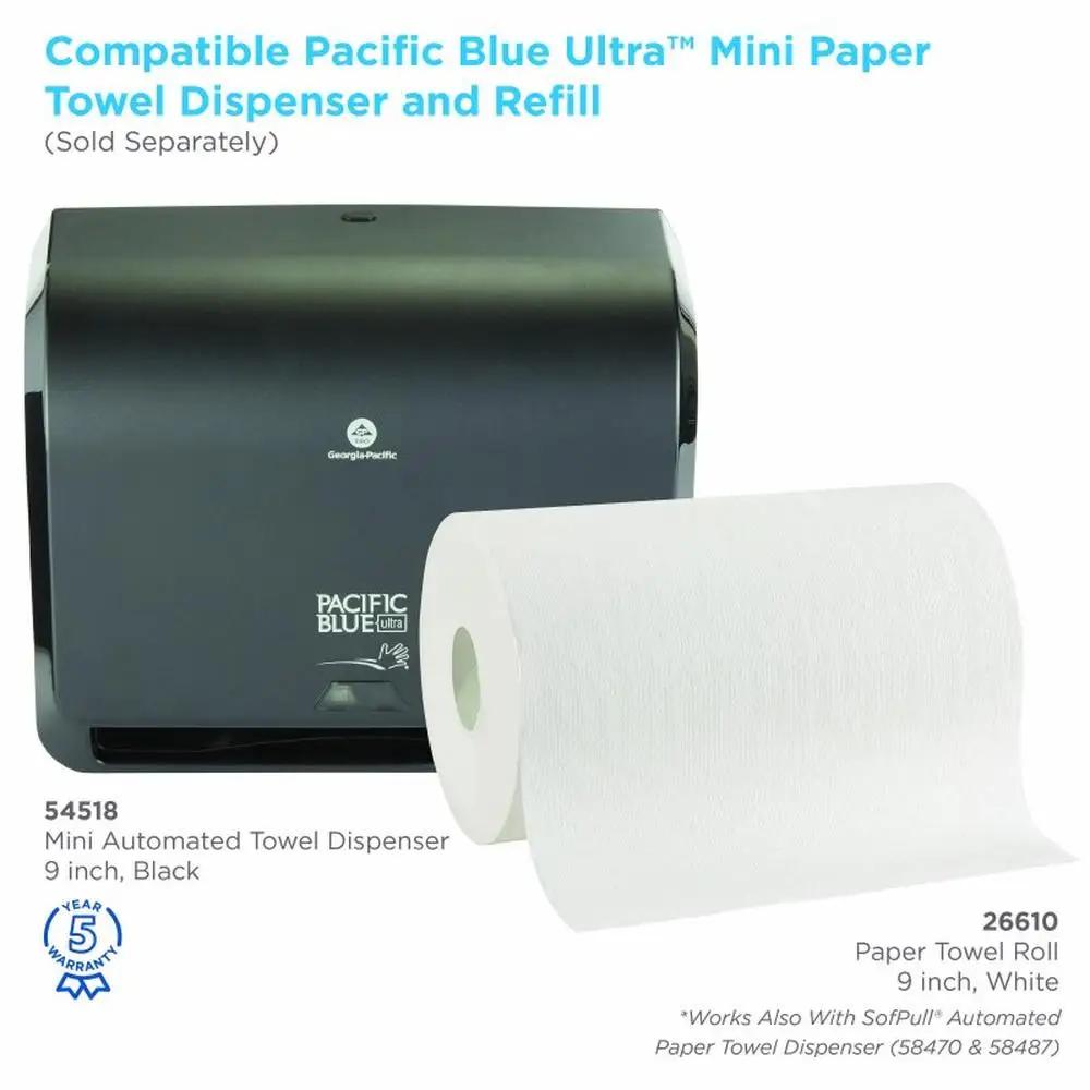 White Hardwound Paper Towel Roll 400ft 6 Rolls/Carton Absorbent Nonperforated GPC26610 by Georgia Pacific