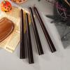 Halloween Black Outside and Red Inside Bleeding Candle Tear Pole Wax Festive Atmosphere Decorative Long Pole Candle