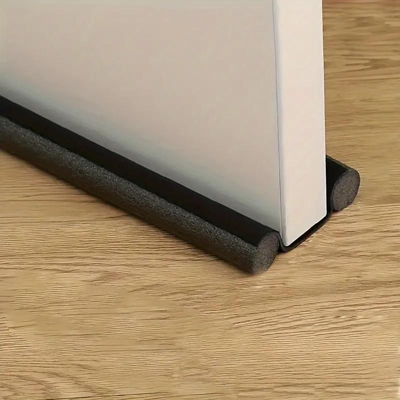 

Мягкие уплотнители для низа двери Противовзломные Изолирующие и Водонепроницаемые Самоклеящиеся Полоски для Стеклянных и Деревянных Дверей Погодостойкая Изоляция 2pcs чёрный