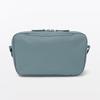 MUJI Recycled Polyester Shoulder Bag with Back Smoky Blue Water-Repellent Pocket, Unisex, Adult, EFD12A6S,