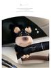 Plush Bee Dog Car Ornament - Cute Lying Doll for Console Display