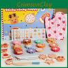 Child Wooden Kitchen Playset With Baking Cookies Parent Child Toy Interactive