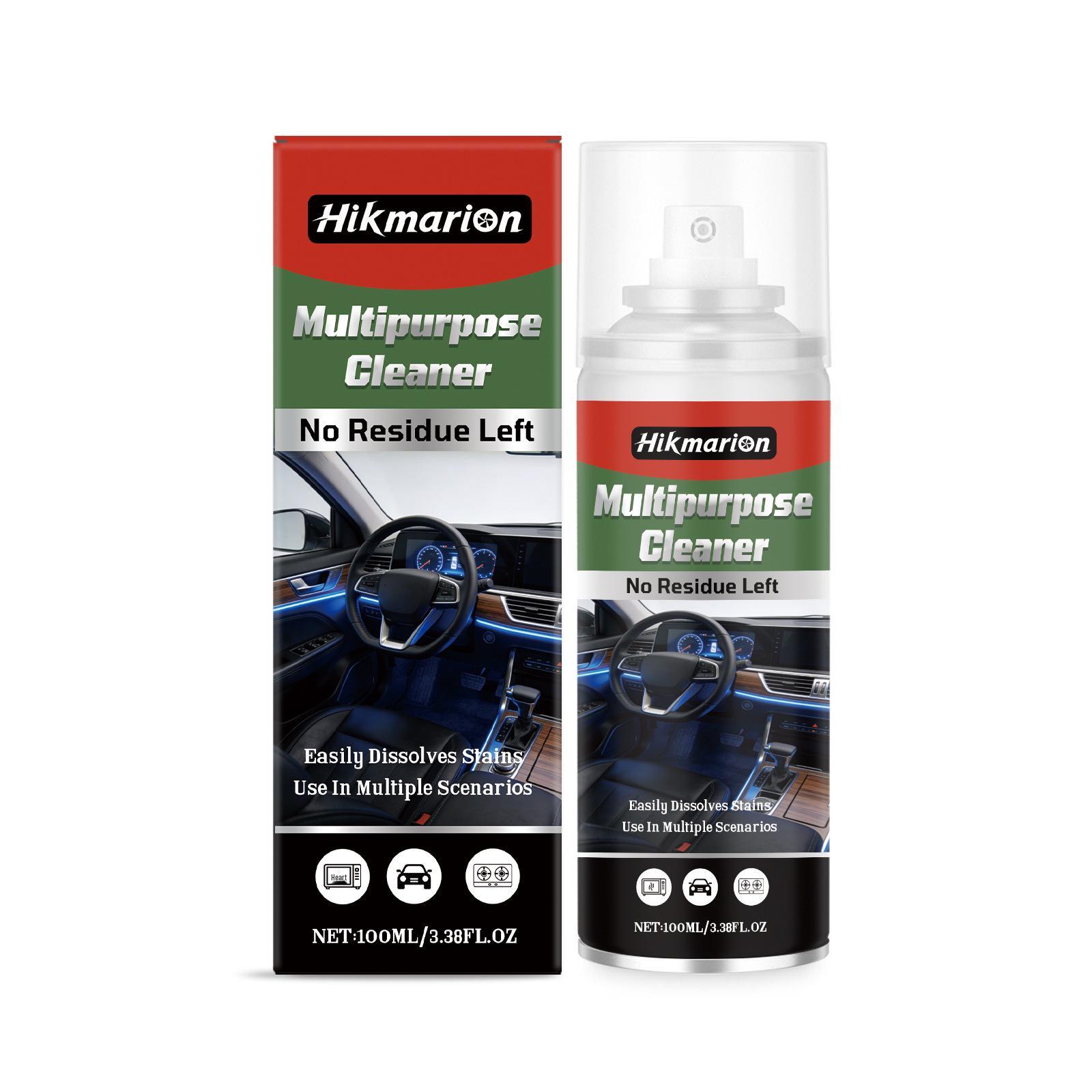 

Hikmarion Multi-Purpose Cleaner for Car and Home: Stain & Oil Removal, Interior Care for All Surfaces 100 ml
