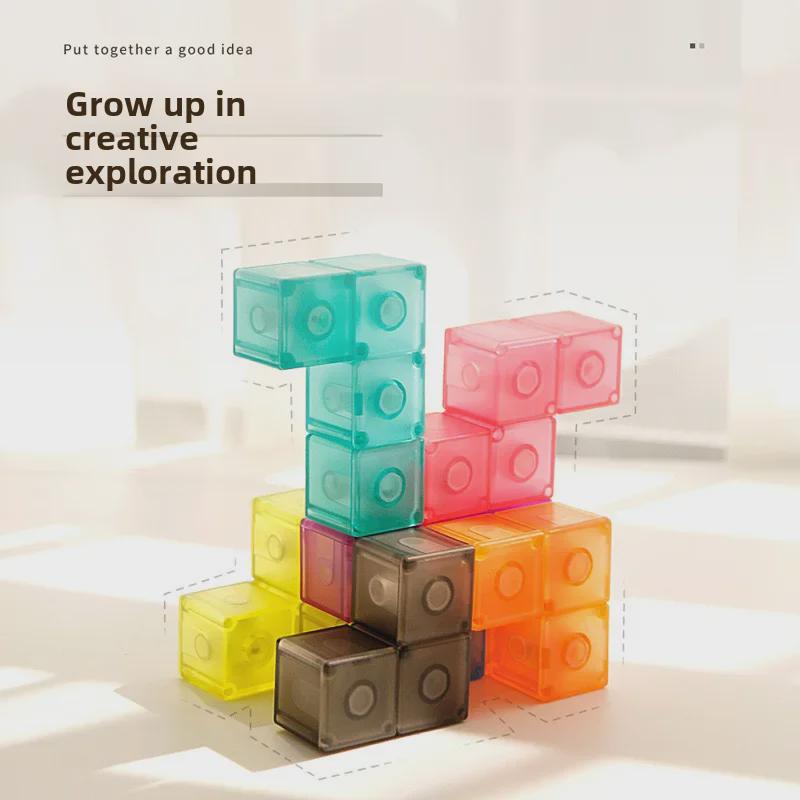 Magnetic Building Blocks: Soma Cube & Geometry Puzzle for Kids
