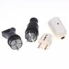 1Pcs Electrial Grounded European Connector With Cover Eu Rubber Waterproof Socket Plug Ip54 For Diy Power Cable Cord 16A 250V
