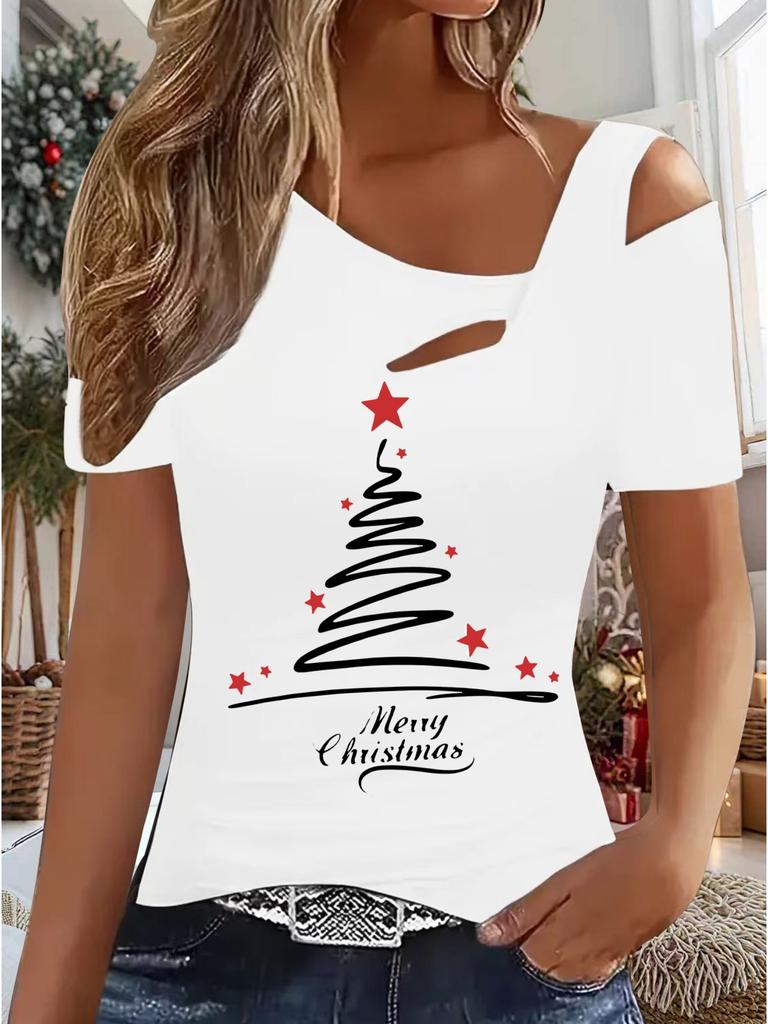 Women's New Casual  Top  Christmas  Halloween Christmas Gift Tops Shirt Blouse