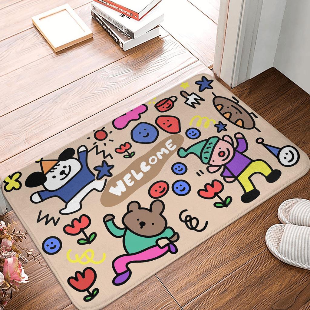 Süße Cartoon Orange Katzen Geschenk Fußmatte Matte Anti-Rutsch Badezimmer Küche Schlafzimmer Teppich Teppich 40*60cm
