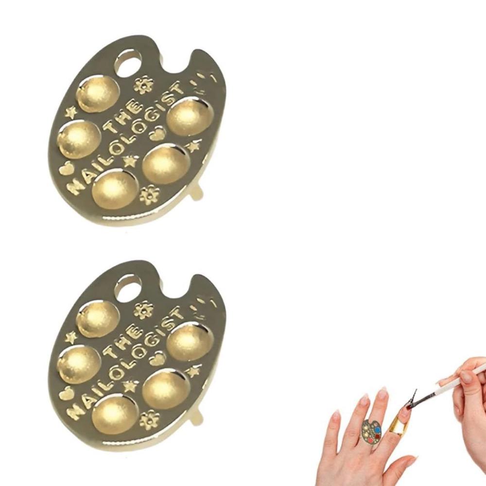 

2/5 шт. Полимерные инструменты для маникюрной палитры, носимая палитра для смешивания на пальце, инструмент для маникюра, салон для ногтей 2pcs