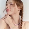 NUOY Blue Bead Flower Bracelet