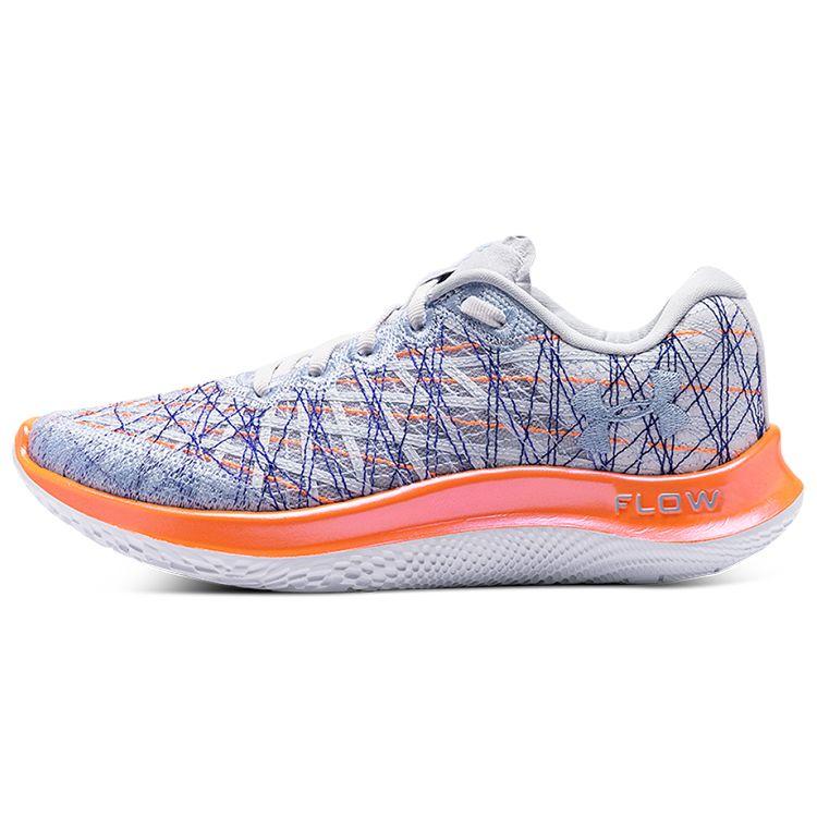 Under Armour Flow Velociti Wind Bequemes Mesh Low Top Trainingslaufschuhe Damen Sneaker Hellgrau 3025222-100