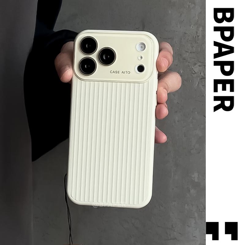 Case For iPhone 17 Pro Max Air Luxury soft Stripes Corrugated Shockproof Camera Protect Matte Phone Cover For iPhone 17Pro Shell