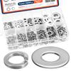 260PCS Stainless Steel Washer Kit – M3-M10 Lock & Flat Washers Set