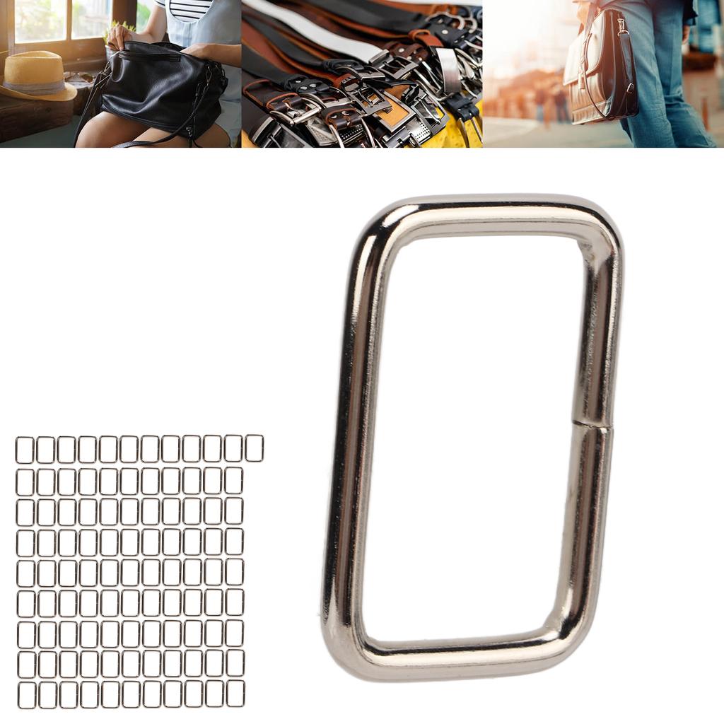 100 buc. Geantă dreptunghiulară Inel metalic cu buclă Robust Exquis Accesorii pentru bagaje pentru animale de companie pentru bagaje pentru animale de companie câine