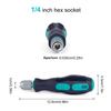 Screwdriver Bit Handle Quick Release Non-Slip 1/4 Inch Hex Screwdriver Handle Screwdriver Double Ball Quick Release Chuck Tools