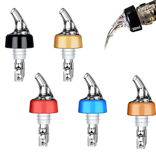 

JnTech Polar 30ml Whiskey Pourer with Control Cap and Spout, Measuring Bottle Infuser for Whiskey, Wine, Cocktails, and Wine Bottles, Commercial Use,