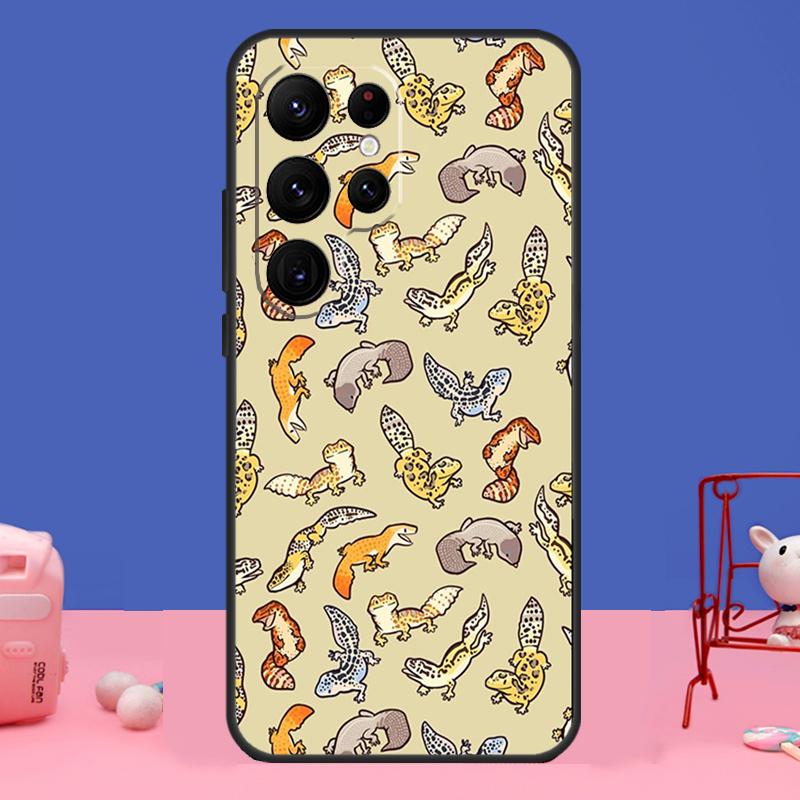 Lizards Geckos Case For Samsung Galaxy S24 S23 S22 Ultra S20 S21 FE Note 20 S8 S9 S10 Note 10 Plus Cover