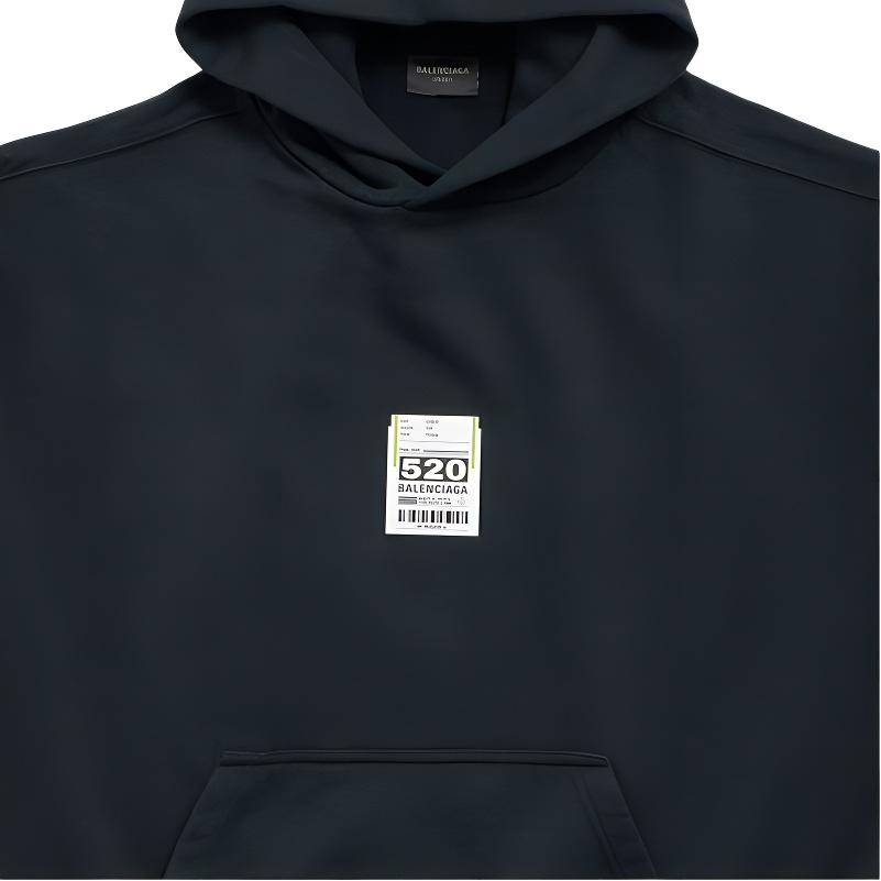 Balenciaga Felpa SS25 Vestibilità Regolare Uomo Nero 767877TSVK21083