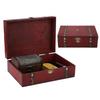 Vintage Wooden Jewelry Storage Box Retro Antique Living Goods Organizer Gift Case