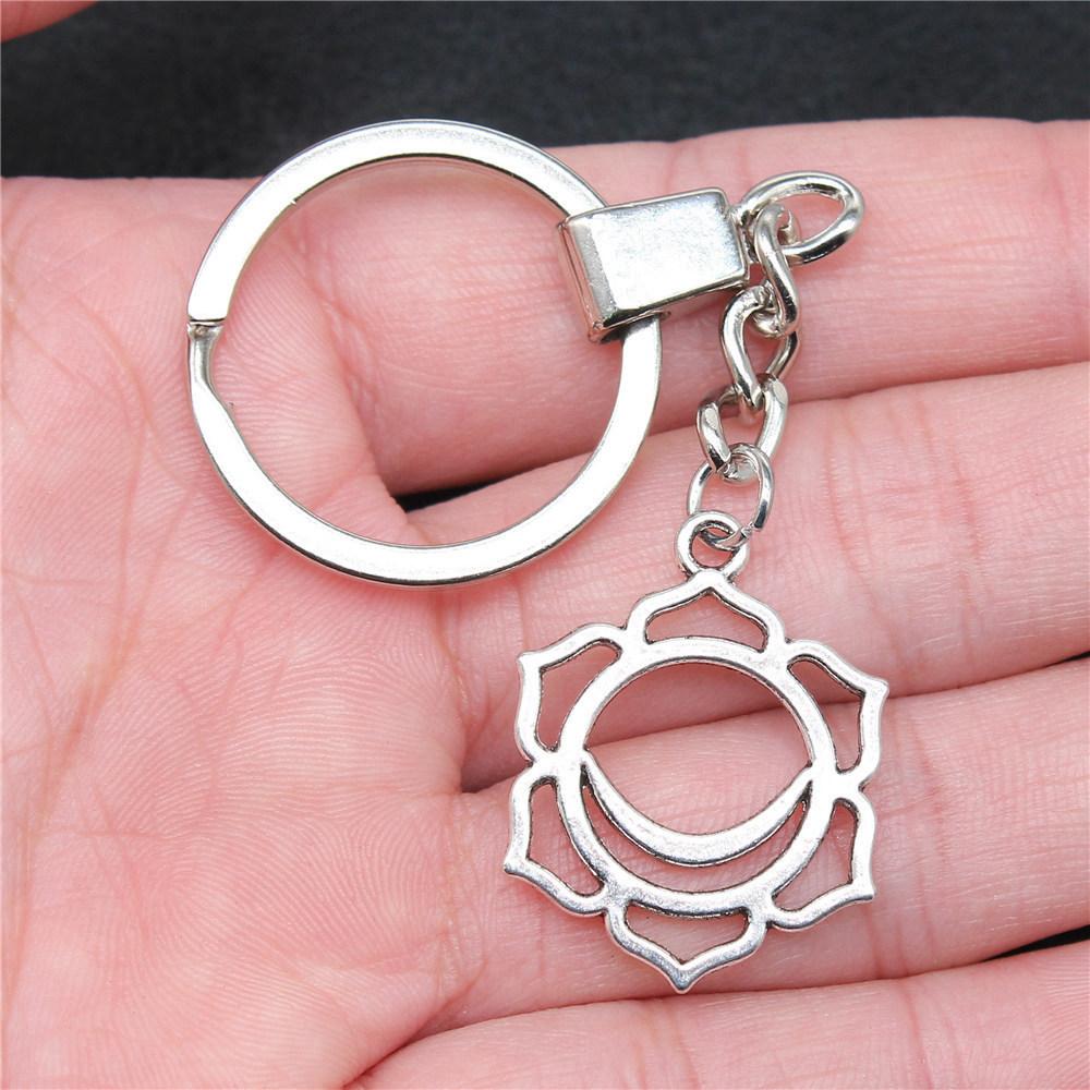 Star of David Talisman Amulet Pendant Antique Bronze Metal Keychain with 30mm Ring for Boys Bag Charm