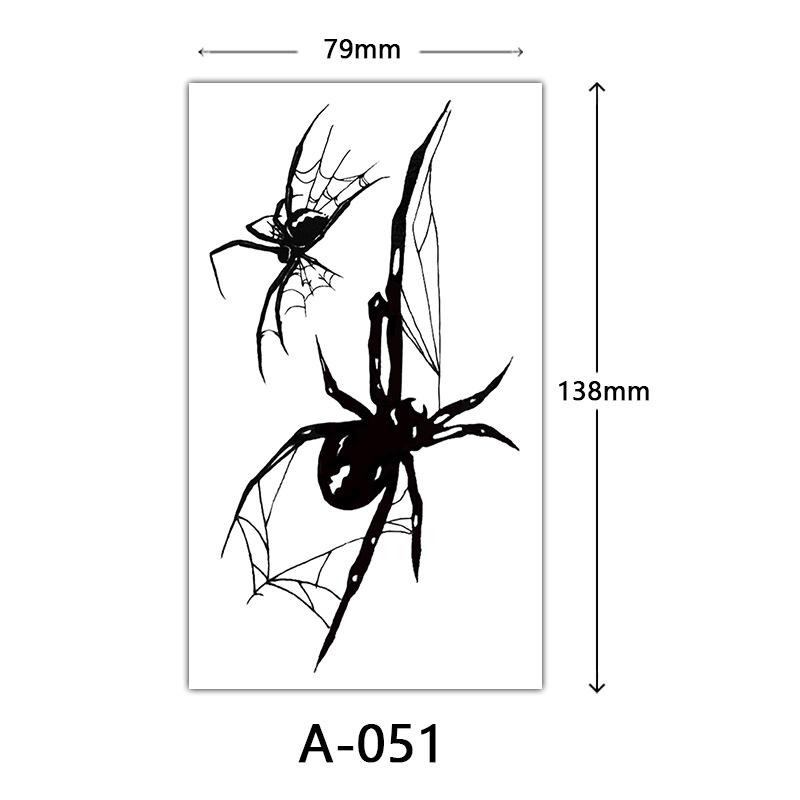 Halloween Tattoo Sticker, Skull Reaper Sickle, Black Bat Tombstone Pumpkin Tattoo
