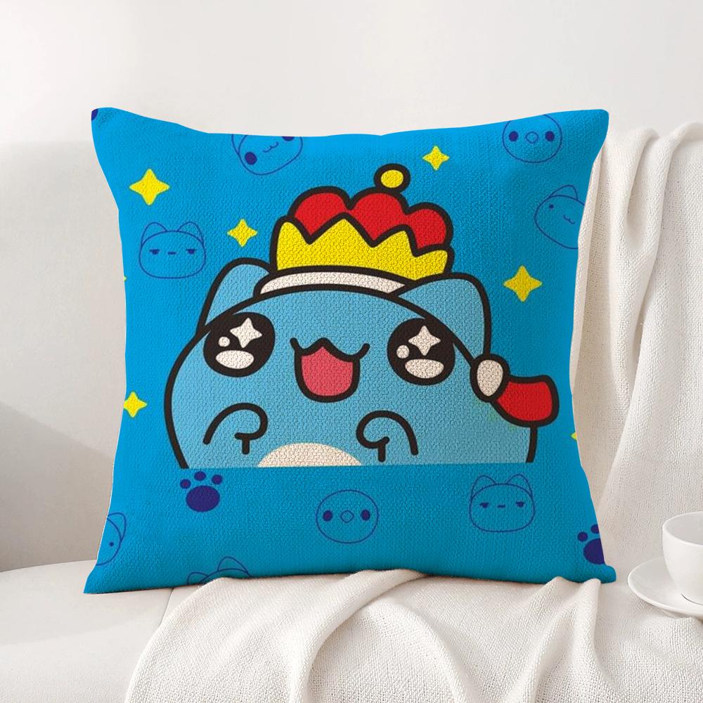 B-Bugcat C-Capoo Cushion Cover Summer Coolness Linen Fabric Double-Sided Printing Pillow Case Sofa Home Decor Gift