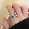Open-ring Women's Premium Luxury Style Finger Ring with A Small and Unique Design, Featuring A Fashionable and Individualistic Look.
