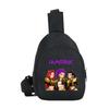 Borsello petto stampato Anime Cartoon K-Pop Demon Hunters Kawaii per Ragazzo Ragazza Borsa a spalla Studente Borsa a tracolla portatile Borsa petto di Natale Regalo per bambino