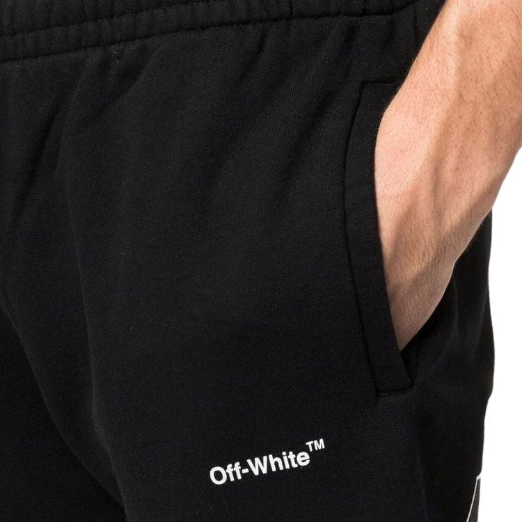 Off-White Caravag Arrow Sweatshort Black Men Bottoms OMCI006C99FLE0051001