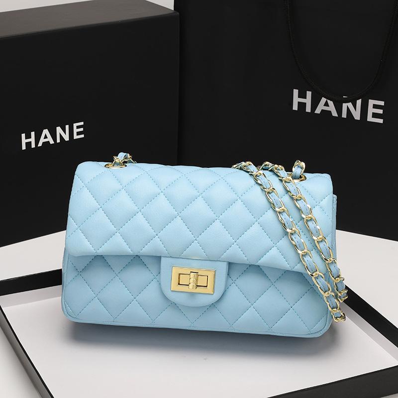 New Xiaoxiangfeng Diamond Grid Chain Bag, High-end Women's Bag, Versatile Leather Shoulder Crossbody Bag