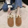 Winter Women's Velvet Cotton Slippers New Indoor Home Warm Confinement Non-slip Wool Slippers