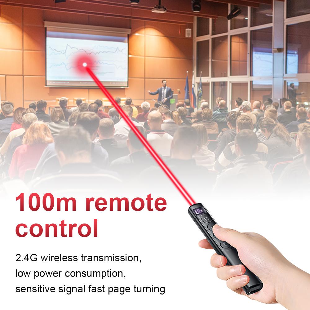 Multimedia flip pen Teaching multifunctional wireless whip pen with digital display PPT presenter Teaching speech