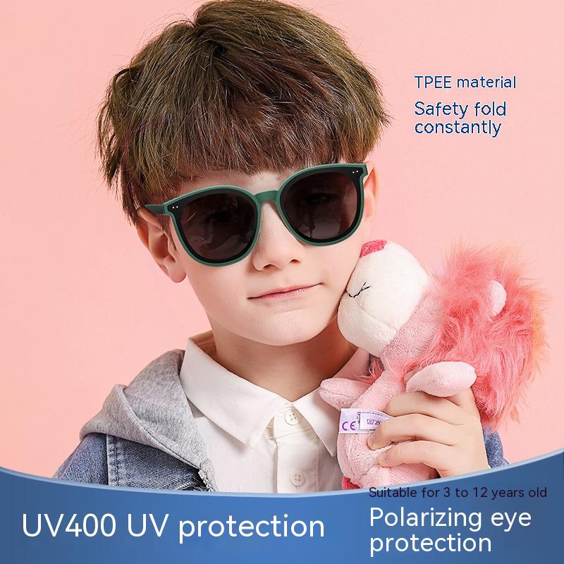 Cheap New children's sunglasses personality box silicone soft glue