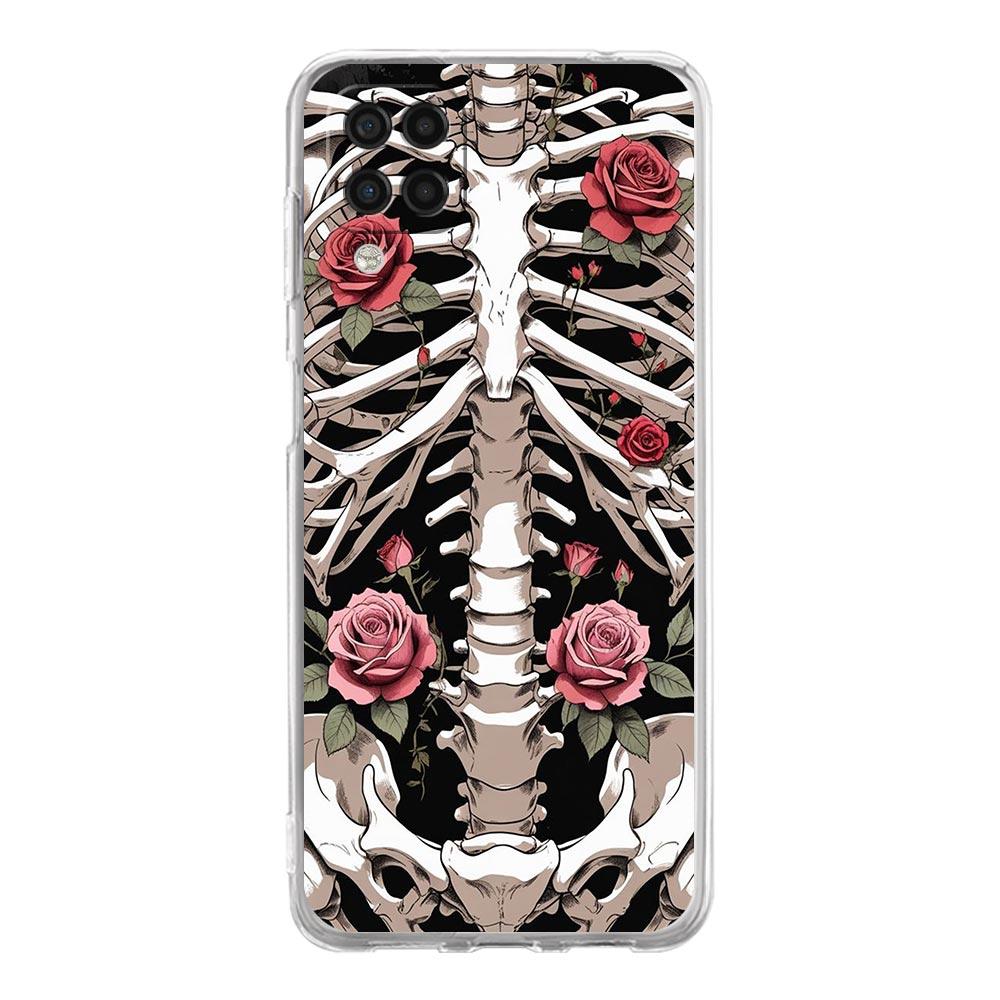 Phone Case For Samsung A17 A13 A33 A35 A55 A73 A53 A23 A51 A71 A21S A31 A41 A05s A15 A25 5G A07 4G Cover Hard Pink Purple Skull