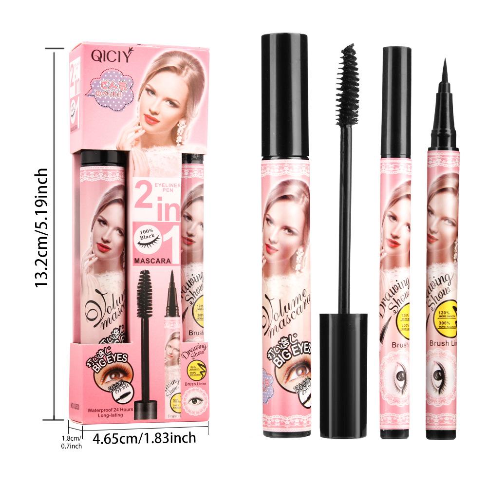 

Подводка для глаз Eyeliner Plus Mascara Pen, чрезвычайно мелкая формула Aegyo Saliva, стойкая, водостойкая и не размазывающаяся.