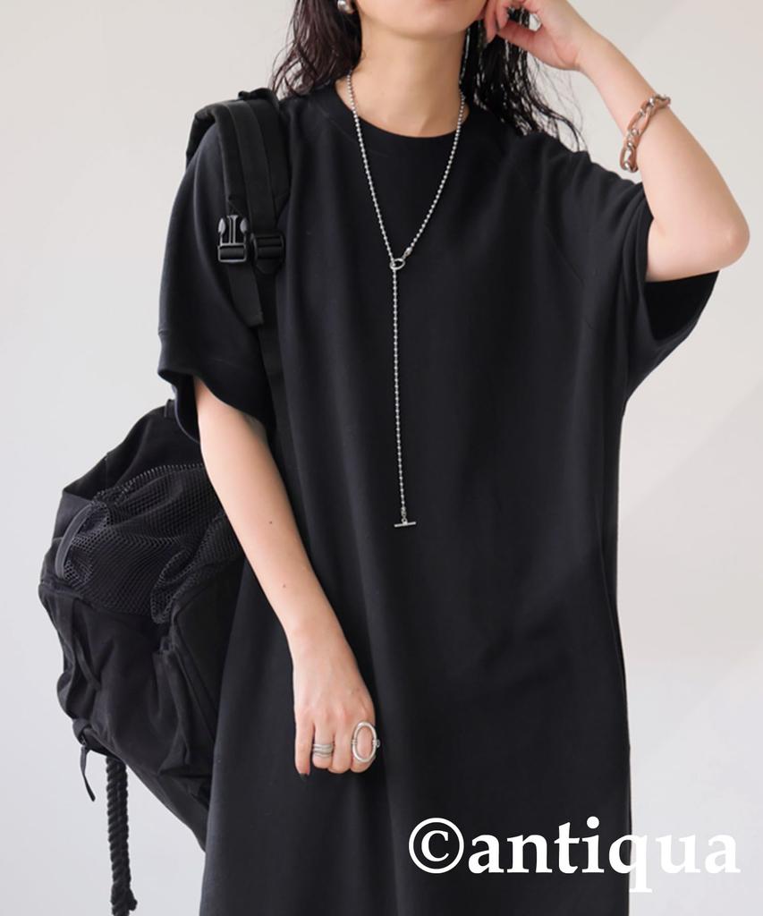 Antiqua Fleece Short Solid Free Size Black Women's Dress, Long, Sleeve, Color, PYA-00010, 05,