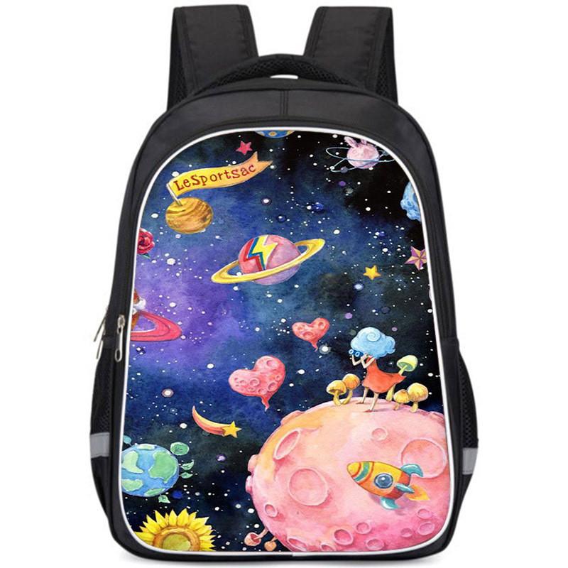 Large Capacity Lightweight 3d Backpack For Kids Oxford Cloth Unisex School Bag