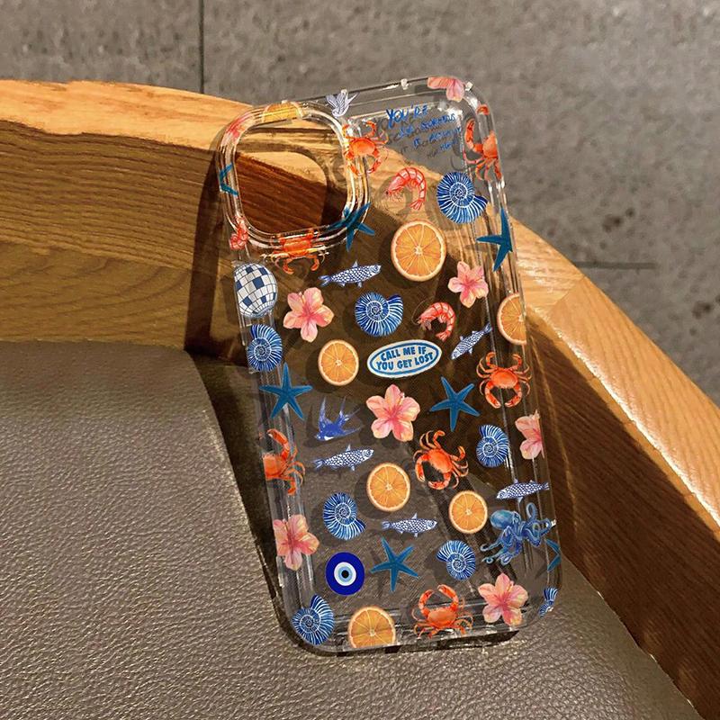 

Летний стиль Морской Печать Прозрачный Чехол для Телефона Для iPhone 17 Air 11 12 13 14 15 16 Pro Max 16e XS X XR 16 Plus Прозрачная Мягкая Крышка iPhone 11 Pro Max