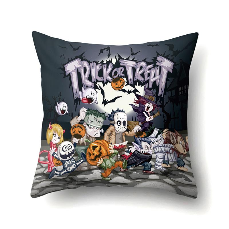 Halloween Pillowcase Car Waist Pillow Pumpkin Sofa Cushion Cover Office Home Living Room Pillowcase